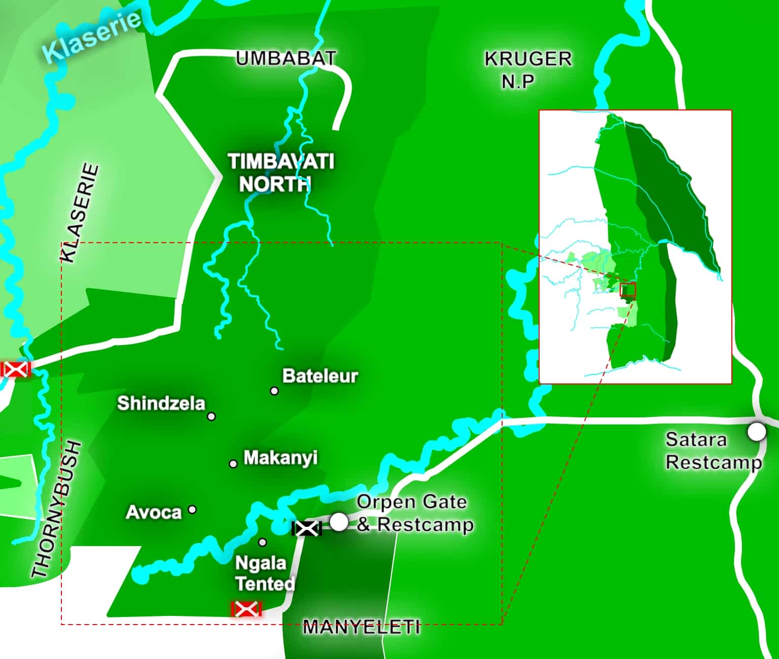 k2c Timbavati south map