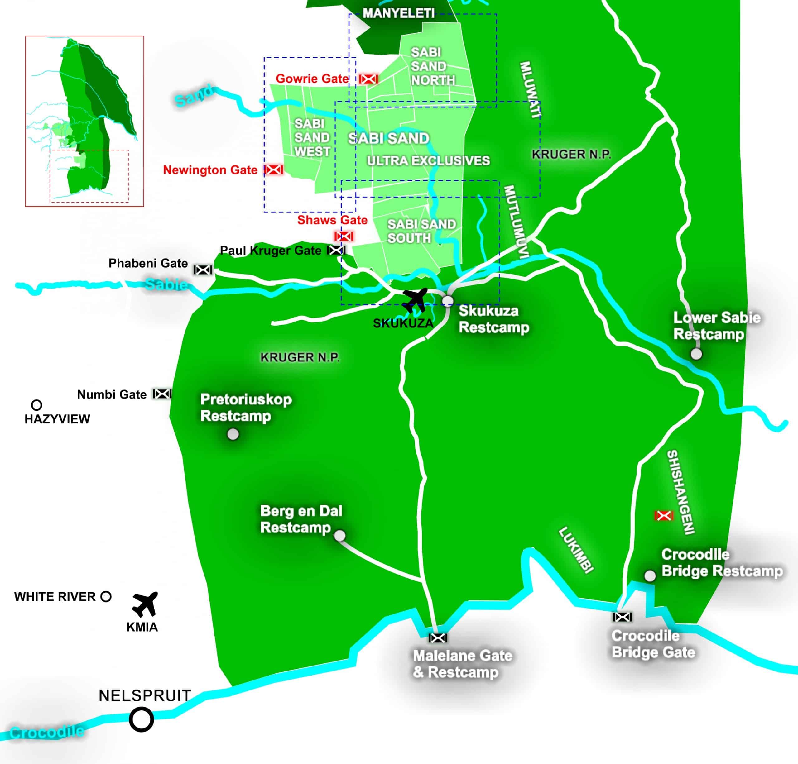 k2c south Kruger map
