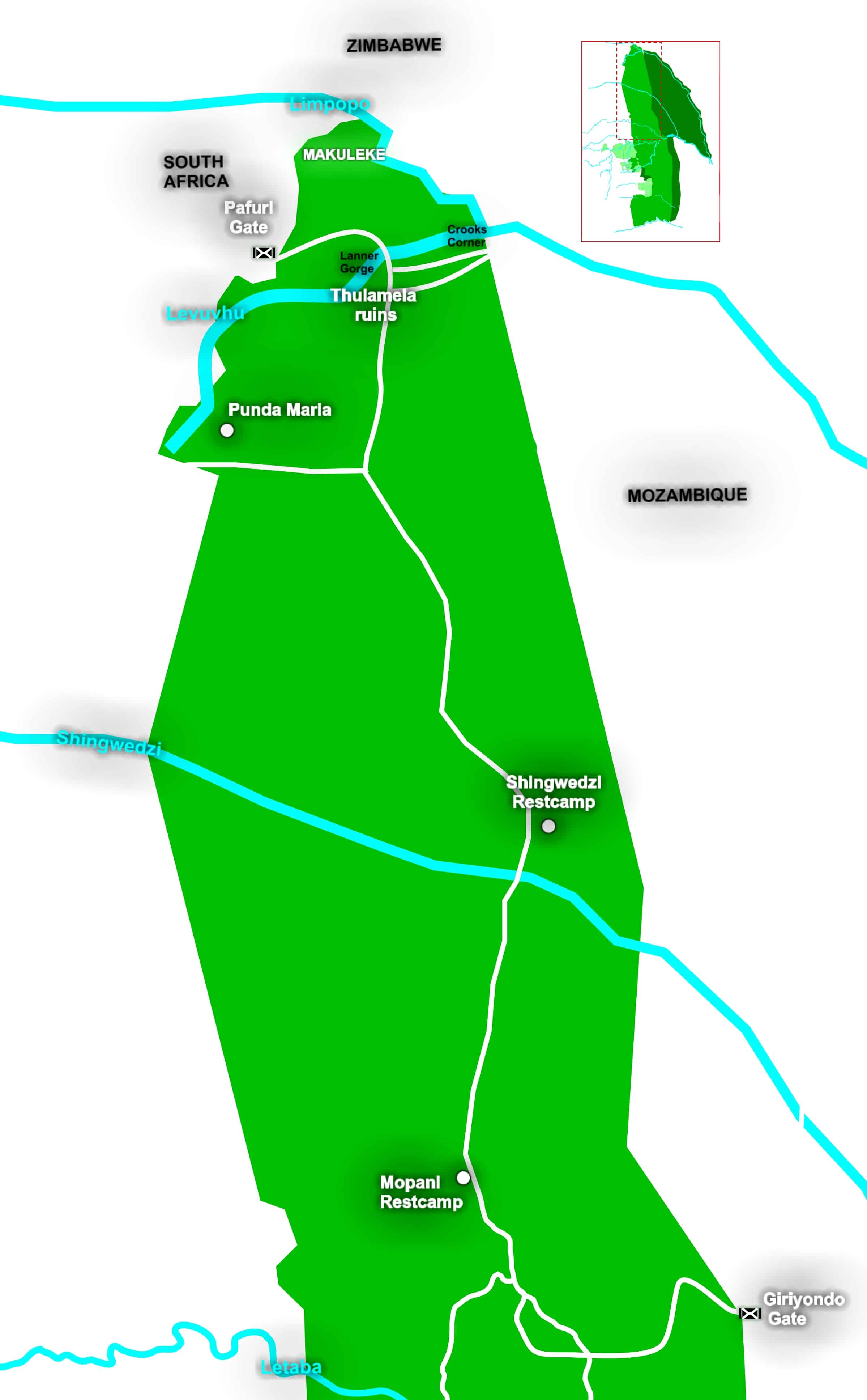 k2c north Kruger map