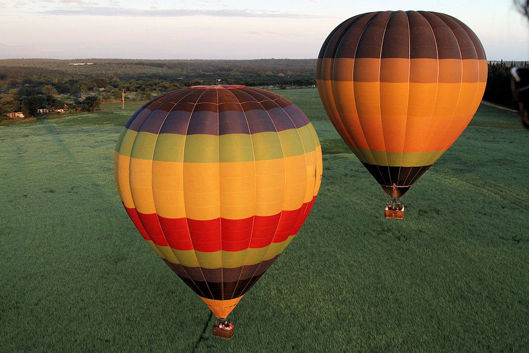 Hot air balloons en route to the Kruger